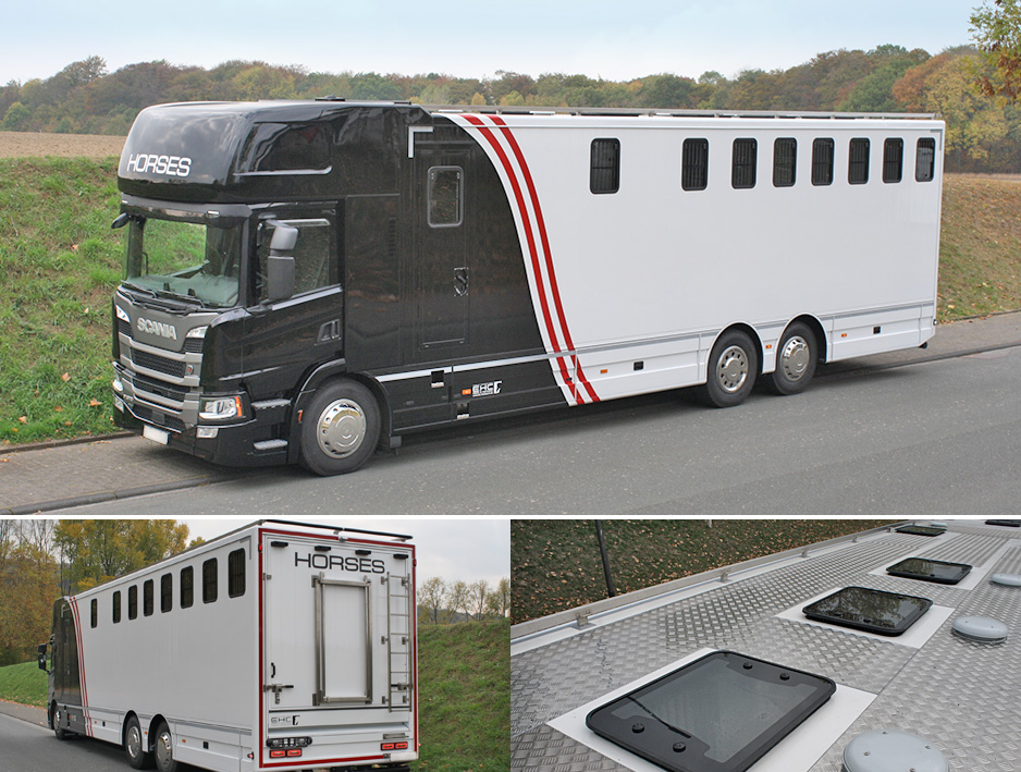 EHC horsebox with possibility for transporting sulkies